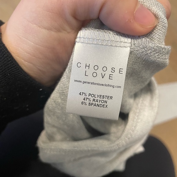 Generation love grey pullover sweater size small with with ties - Picture 2 of 5